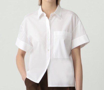 Theory（セオリー）　Cotton Shirting Short Sleeve Cuff Shirt