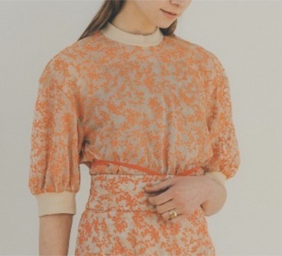 CLANE（クラネ）　FLORET EMBROIDERY COMPACT TOPS