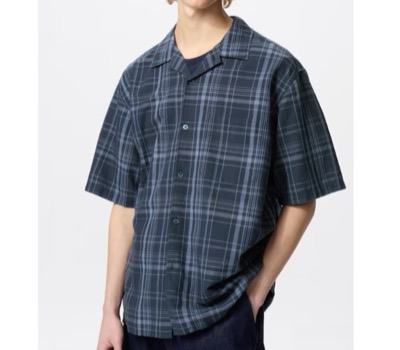 UNIQLO　コットンリネンシャツ/チェック