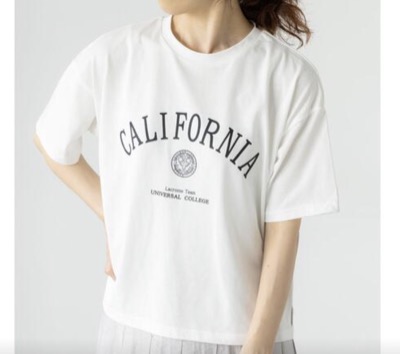 Lugnoncure（ルノンキュール）　カレッジ風ロゴTシャツ