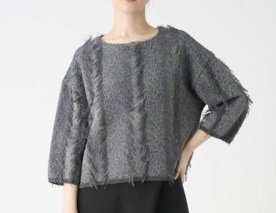 LANVIN COLLECTION（ランバン コレクション）　フリンジニットトップス