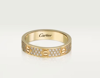 Cartier（カルティエ）　Love リング、スモールモデル、パヴェ