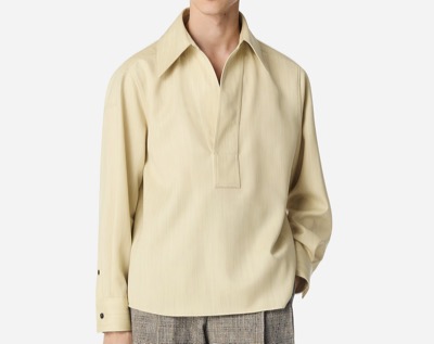 Bottega Veneta（ボッテガ・ヴェネタ）　ウール サトル シェブロン シャツ