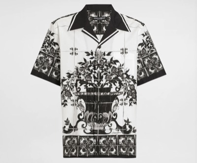 Dolce & Gabbana（ドルチェ＆ガッバーナ）　マヨリカプリント ポプリン アロハシャツ