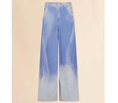 MARNI（マルニ）　ブルー フロッキー加工デニムツイストジーンズ