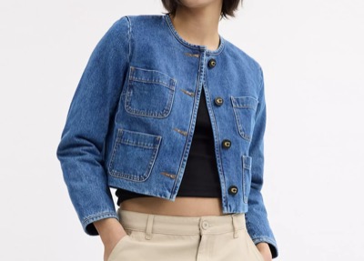 COACH（コーチ）　Collarless Organic コットン デニム ジャケット