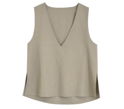 Re:EDIT(リエディ) ストレッチミックスツイルVネックベスト