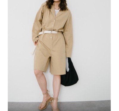 HANNE(アン) オープンカラーショートオールインワン