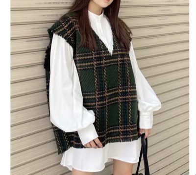 MURUA(ムルーア) オリジナルツイードシャツワンピース