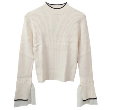 MURUA(ムルーア) ベルスリーブラインニット