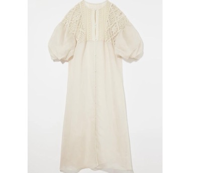 Eaphi（エフィ）　cotton lace patchwork docking one piece