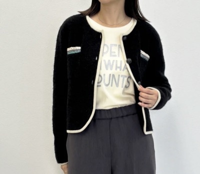 BEATRICE（ベアトリス）　ループツィードニットジャケット