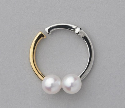 Peral for Life（パールフォーライフ）　【WEB限定】Carina-duocolor- あこや真珠 2粒イヤーカフ