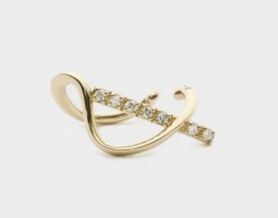 NOJESS（ノジェス）　K10ダイヤモンドイヤーカフ