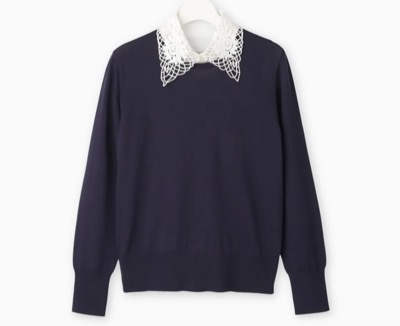 BEATRICE（ベアトリス）　ゴージャス襟付き14Gニット