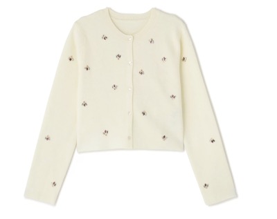 NATURAL BEAUTY BASIC（ナチュラルビューティーベーシック）　ビジューニットジャケット