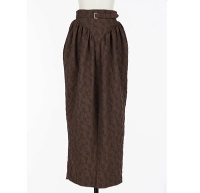FETICO（フェティコ）　Floral jacquard curvy skirt