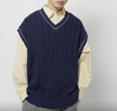 niko and...(ニコアンド) 地柄ニットベスト
