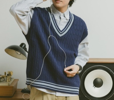 RAGEBLUE(レイジブルー) チルデンVネックニットベスト