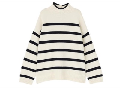 NATURAL BEAUTY BASIC（ナチュラルビューティーベーシック）　バックボタンタートルニット