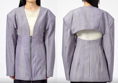 MUKASA（ムカサ）　SEPARATED JACKET MINI DRESS