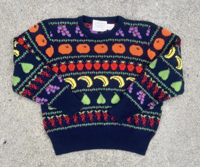 1988 Moussie for Susan Bristol fruit sweater