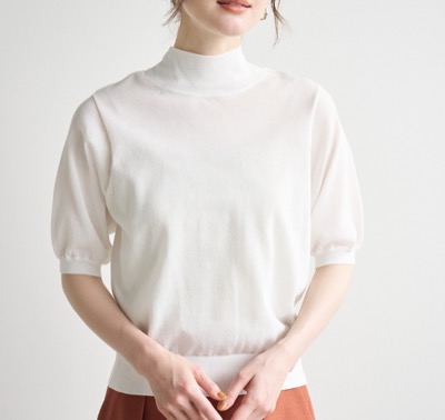 LOUNIE(ルーニィ) ハイネックシアーニットプルオーバー