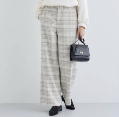 INDIVI(インディヴィ) ウォームウール ワイドパンツ