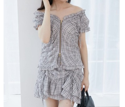 MAJESTIC LEGON (マジェスティックレゴン) ガーリーブラウス&スカパンセット