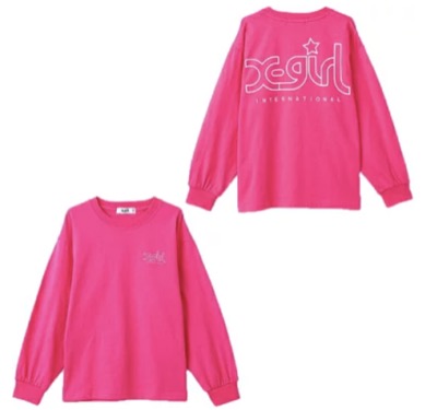 X-girl Stages（エックスガールステージス）　ミルズロゴバックプリント長袖Tシャツ