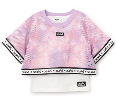 X-girl Stages（エックスガールステージズ）　メッシュ半袖Tシャツ&タンクトップセット