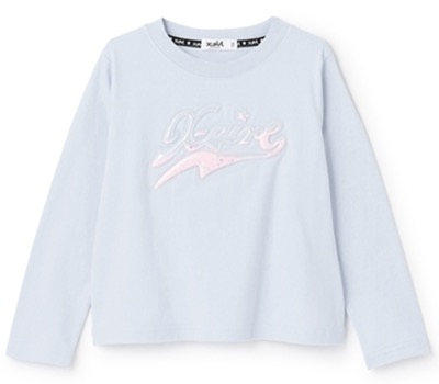 X-girl Stages（エックスガールステージズ）　PVCロゴ長袖Tシャツ