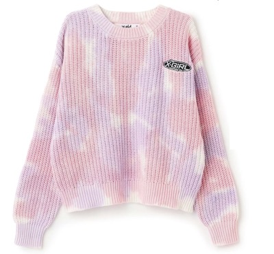 X-girl Stages（エックスガールステージス）　手染めタイダイニットプルオーバー