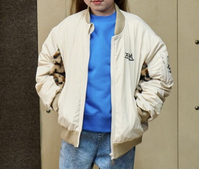 X-girl Stages（エックスガールステージス）　袖下ファー切替ブルゾン