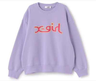 X-girl Stages（エックスガールステージス）　ミルズロゴトレーナー