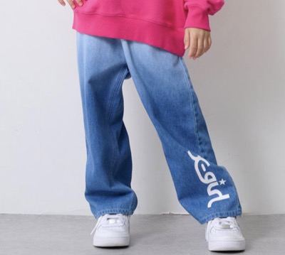 X-girl Stages（エックスガールステージス）　グラデーションデニムパンツ ブルー