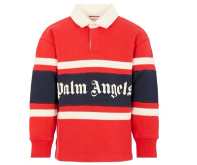 Palm Angels Kids(パーム・エンジェルス・キッズ) stripe-print long-sleeve polo shirt