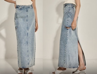 CLANE(クラネ) CIRCLE CUT LAYERED DENIM SKIRT