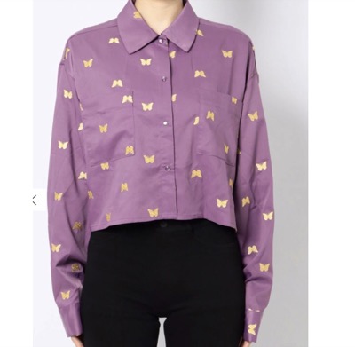 jouetie(ジュエティ) バタフライエンブロイダリーシャツ
