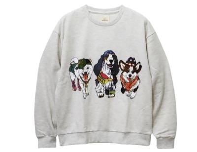 CORISCO(コリスコ) 裏起毛アニマル柄クルートレーナー