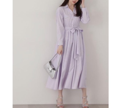 PROPORTION BODY DRESSING（プロポーション ボディドレッシング）　ドロップショルダーシャツワンピース