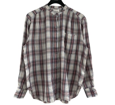 MARANT ETOILE（マランエトワール）　バンドカラーチェックシャツ