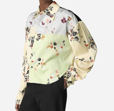 BOTTEGA VENETA（ボッテガヴェネタ）　PATCHWORK LONG SLEEVE SHIRT