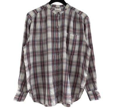 MARANT ETOILE（マランエトワール）　バンドカラーチェックシャツ