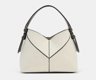 ZARA（ザラ）　コントラストキャンバスミニショッパー