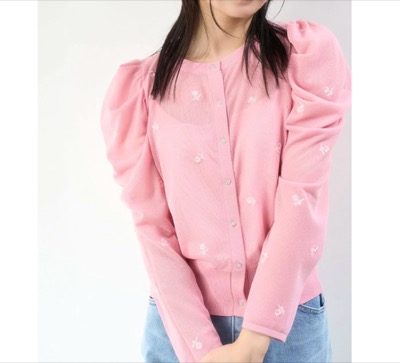 CELFORD(セルフォード) フラワーエンブロイダリーカーディガン