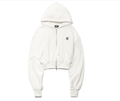 WOOALONG（ウアロン）　Signature crop hood zip-up