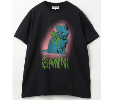 GANNI（ガニー）　Basic Cotton Jersey Neon Kitty