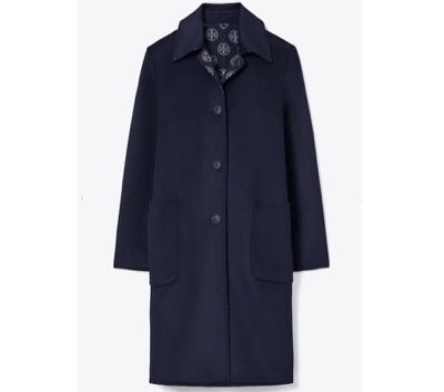 TORY BURCH（トリー・バーチ）　Tモノグラム ジャガード ウール コート