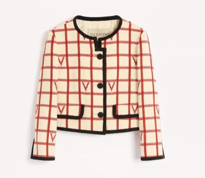 VALENTINO GARAVANI (ヴァレンティノ ガラヴァーニ) チェック Vロゴ ジャケット